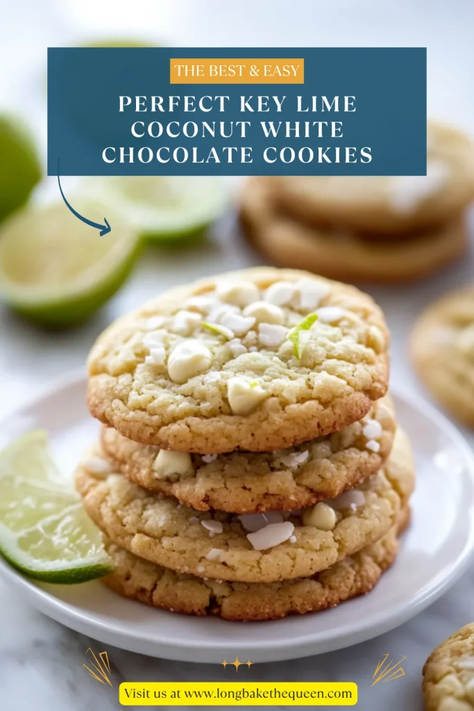 Perfect Key Lime Coconut White Chocolate Cookies
