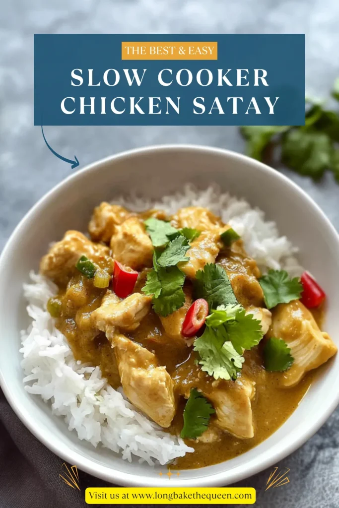 Slow cooker Chicken Satay