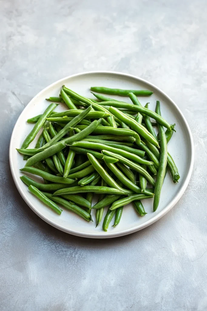 Simple vegetable side dish served on a clean marble surface.