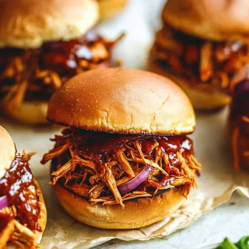 Barbecue-style chicken burgers arranged on parchment paper.